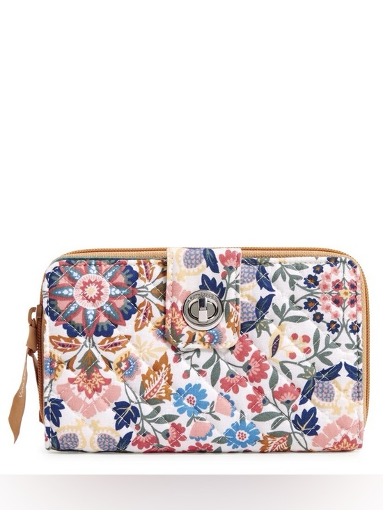 Vera Bradley Handbags - Vera Bradley Quilted Floral Print Turn-Lock Wallet